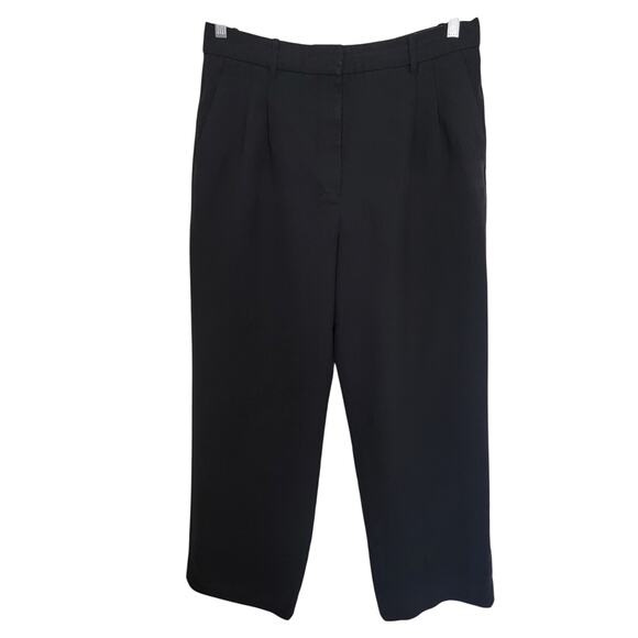 Aritzia Wilfred Effortless Pant Black Sz 14 Wide Leg Slack Capsule Work Business - Picture 3 of 16
